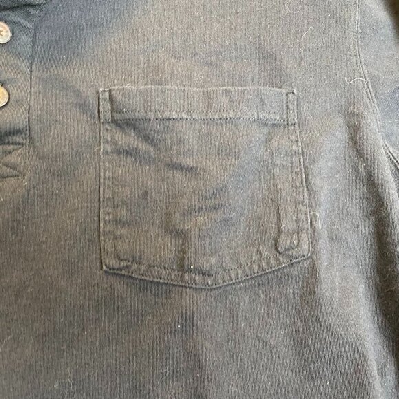 Duluth Mens Henley Shirt 2XL Black Longtail Relaxed Fit Cotton With Flaws Casual - Picture 11 of 15